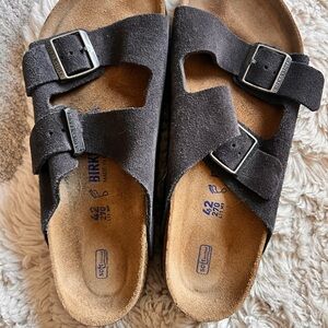 Birkenstock Navy Suede Sandals